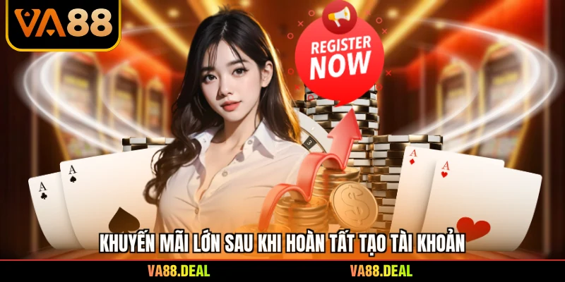 Khuyến mãi lớn sau khi hoàn tất tạo tài khoản